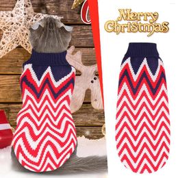 Vêtements pour chien caricature hivernale pull pullles de Noël chaudes de Noël pour les petits chiens vêtements motifs ondulés colorés