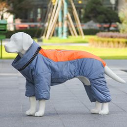 Hondenkleding winterkleding voor grote honden dik fleece waterdichte hondenjack warme jas reflecterende huisdier overalls voor bulldogs labrador 230327