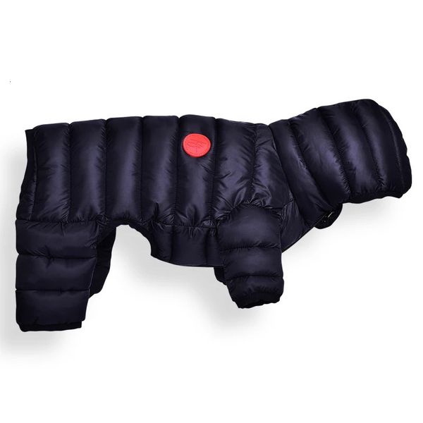 Vêtements pour chiens Vêtements d'hiver Salopette pour petits chiens de taille moyenne Mode de luxe Léger vers le bas comme le coton rembourré Manteau de chiot Veste chaude douce 231128