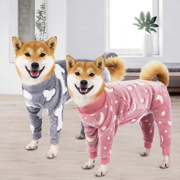 Ropa de invierno para perros, pijamas de franela para mascotas, casa bonita para perros medianos y grandes, abrigo cálido de cuatro patas elástico alto, disfraz