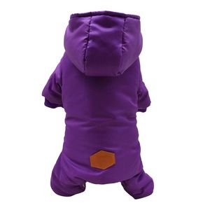 Dog Apparel Winter Clothes S-XXL Zachte Fleece Jumpsuit Kleine Puppy Jas Pet Outfits 4-legged Winddicht Warme Hoodie Kleding1