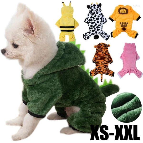 Ropa para perros Ropa de invierno Cálido Fleece Pet Dogs Sudaderas con capucha para pequeños Chihuahua Cachorro Gatos Chaqueta Abrigo Mono Traje