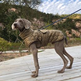 Hondenkleding Winterjas Koud weerjassen Winddicht reflecterend coltruivest met harnas Jas met dikke fleecevoering
