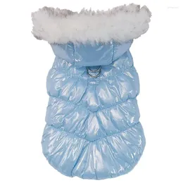 Hondenkleding winter jas gezellig puppy jas voor koud weer fleece huisdier kleding kleding met riem gat klein en medium