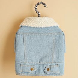 Vêtements pour chiens Manteau d'hiver Veste Vêtements pour animaux de compagnie Chaud Denim Jeans Chiot Outfit Chihuahua Yorkshire Caniche Poméranie Schnauzer Vêtements