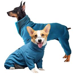 Ropa para perros Abrigo de invierno Ropa de jersey de lana suave Clima frío cálido y mono mono acogedor para perros pequeños, medianos y grandes