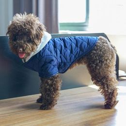 Vêtements pour chiens Manteaux d'hiver Couleur Blocage Coupe-vent Coupe-vent Manteau Chiot Tenue Facile à porter