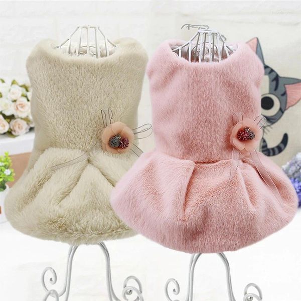 Ropa para perros Vestido de invierno Gato Cachorro Falda Pomeranian Poodle Bichon Schnauzer Ropa Princesa Vestidos Lindo Pequeño Ropa Traje