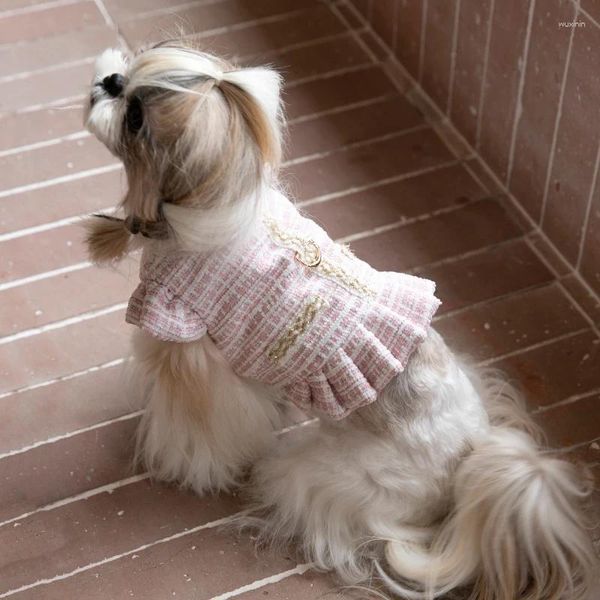 Vêtements pour chiens Robe d'hiver Harnais Jupe Chiot pour animaux de compagnie Petits vêtements Chihuahua Poméranie Caniche maltais Yorkshire Terrier Bichon