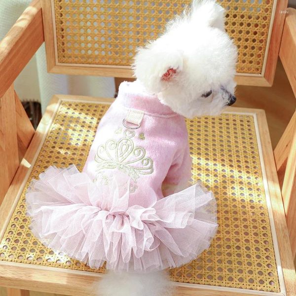 Vêtements pour chiens Robe d'hiver Tutu Vêtements pour animaux de compagnie chauds Robes Costume de chiot de chat Yorkshire Terrier Poméranie Caniche Schnauzer Bichon Vêtements