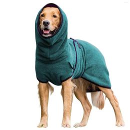 Vêtements d'hiver pour chiens, vêtements en polaire, couleur unie, doux et confortable, velours chaud, manteau de séchage super absorbant, serviette de bain