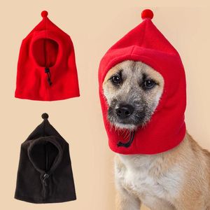 Hondenkleding winter fleece hoed huisdier transformatie cap puppy trekstring aanpassing hoofddeksel warm pure kleur grappig casual