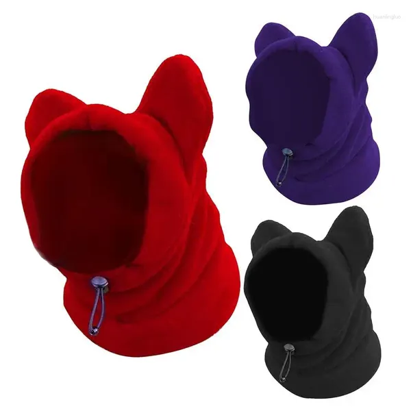 Ropa para perros Sombrero de invierno Lindo Personalidad Cordón Sombrero Lavable Orejas Sudadera con capucha Cabeza Envoltura Cuello Calentador Bufanda Accesorios para mascotas