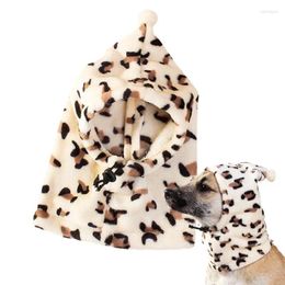 Vêtements pour chiens Chapeau d'hiver Coupe-vent Léopard Snood Écharpe Temps froid pour chat Chinchilla Fête de Noël