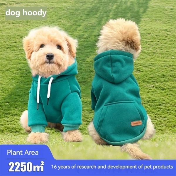 Sweat à sweat à sweat à sweats d'hiver avec des poches Vêtements chauds pour les petits chiens Chihuahua Coat Vêtements Puppy Cat Cat à capuche (S-XL Grey)