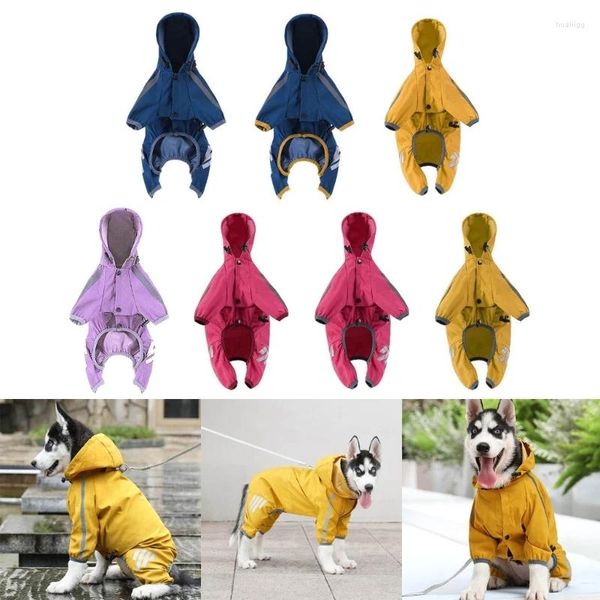 Vestes d'hiver de vêtements pour chiens Vestes imperméables avec animal de compagnie à rayures réfléchissantes