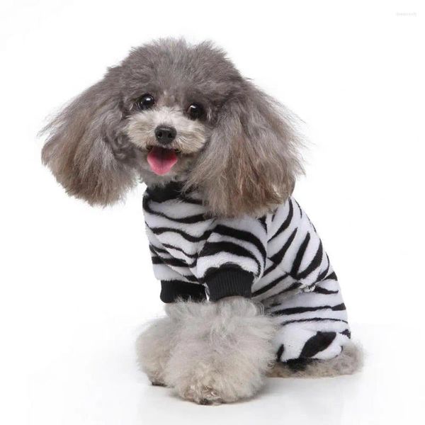 Ropa para perros Monos de invierno Estampado de cebra Leopardo Estampados de lunares Patrón de corazón Ropa para mascotas Cuello redondo de cuatro patas Sudadera con capucha para cachorros