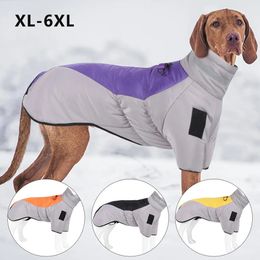 Cão vestuário inverno grandes roupas à prova d 'água grande jaqueta colete com gola alta quente pet casaco roupas para bulldog francês galgo 231017