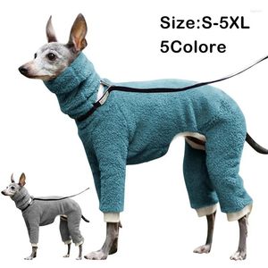 Vêtements de chien Onesies d'hiver pour chiens grands vêtements de chiot doux col haut chaud italien Greyhound combinaison manteau Whippet/mexicain sans poils/maltais
