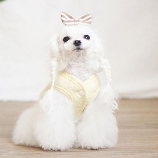 Vêtements pour chiens vêtements d'hiver pour animaux de compagnie mignon dessin animé ours chiens manteaux veste Plus velours chaud pour petit moyen Chihuahua Teddy tenue Perro