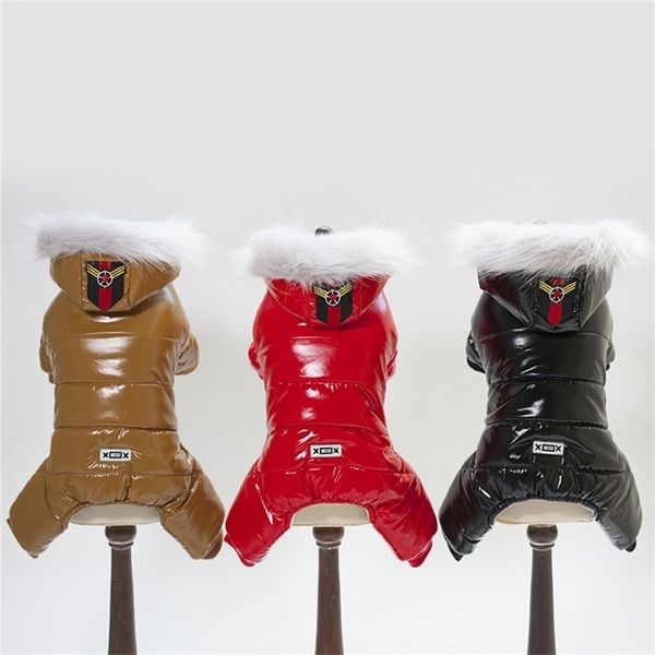 Vêtements de chien hiver vêtements pour animaux de compagnie chaud manteau en peluche veste quatre jambes combinaison chiot petit costume tenue Ropa Perro 221109