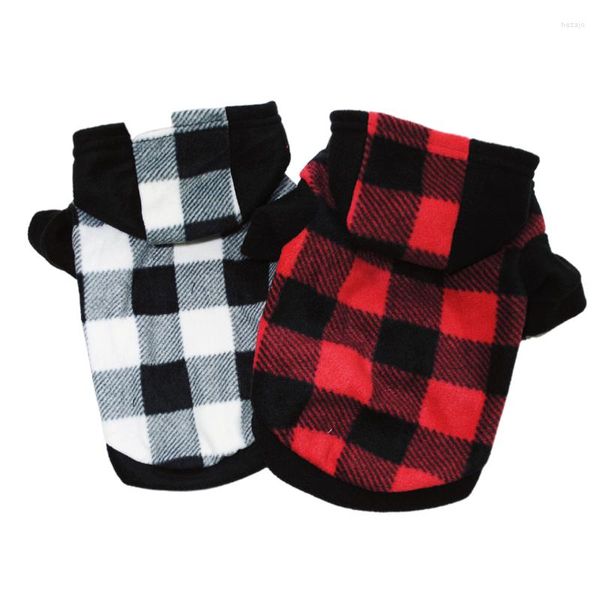 Vêtements pour chiens hiver vêtements pour animaux de compagnie pour chaud polaire Plaid sweats à capuche pull Sport sweat manteau vêtements petits chiens