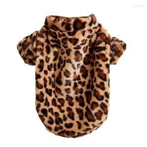 Vêtements pour chiens costume de compagnie de compagnie de léopard mouche à imprimé en coton