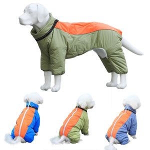 Vêtements de chien Vêtements d'hiver pour animaux de compagnie Super chaud grands chiens veste épaissir manteau polaire imperméable combinaisons de chien pour bouledogues Labrador vêtements 231110