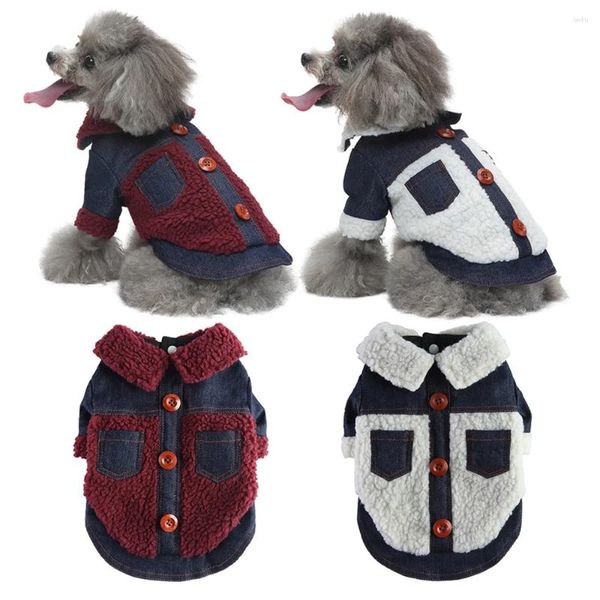 Vêtements pour chiens veste de compagnie d'automne des vêtements de manteau d'automne chauds doux pour les petits chiens moyens de concepteur de luxe rouge / blanc