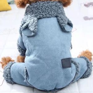 Chien vêtements hiver combinaison pour animaux de compagnie avec cerf velours épaissir chaud chat coton rembourré vêtements ouaté veste pour chiot Parkas vers le bas