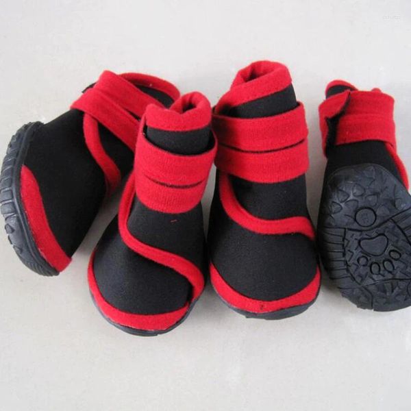 Ropa para perros Zapatos antideslizantes para mascotas de invierno para perros medianos grandes Botas de fondo de tendón de carne caliente Golden Retriever Buceo Botines de tela XS-L