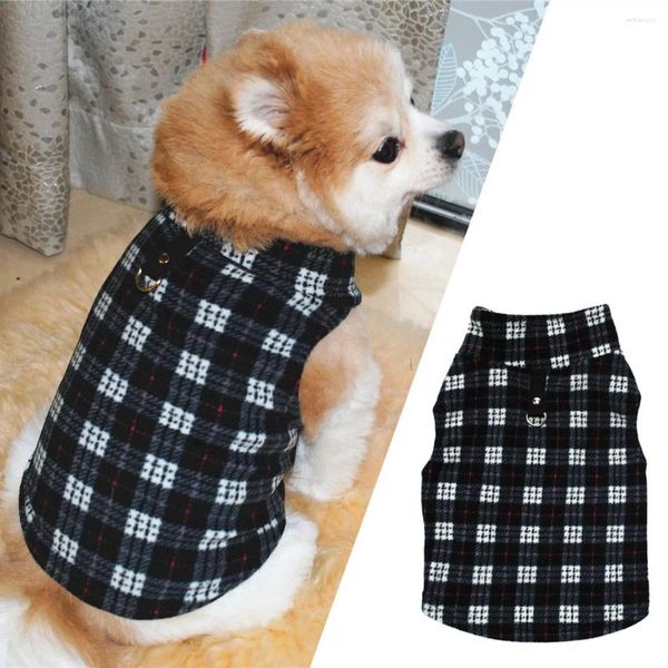 Ropa para perros invierno chaleco termal con capucha calientes calientes blancas camisa a cuadros de cuadros espesados ropa de vellón polar ropa para chihuahua