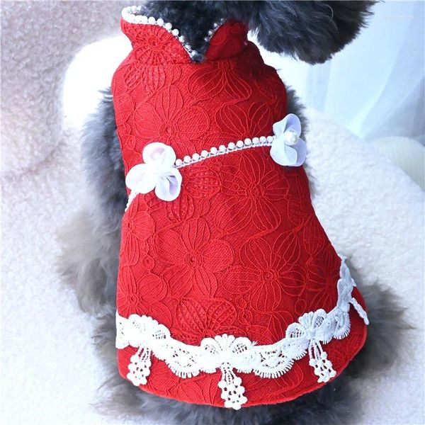 Ropa para perros Chaleco de invierno Abrigo Año chino Ropa para mascotas Tang Traje Gato Cachorro Yorkie Pomeranian Maltés Poodle Bichon Ropa