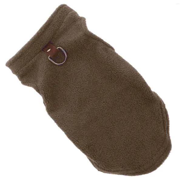 Vêtements pour chiens Gilet d'hiver Chiot Couleur unie Vêtements pour animaux de compagnie D-Ring Laisse Fixation