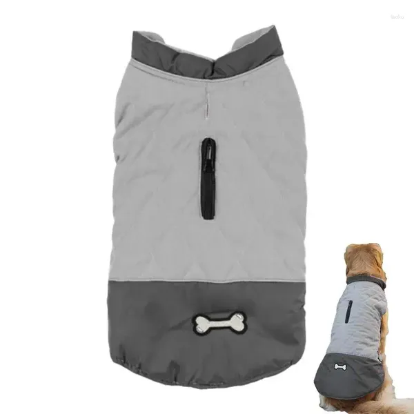 Vêtements d'hiver pour chiens Waarm Pet Pullover Matefreau de chiot résistant à l'eau avec trou de sangle de dos pour les parcs de cour de camping Living