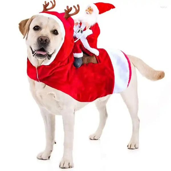 Ropa para perros Invierno Cálido Navidad Vestirse Chaqueta Mascotas Perros Gatos Abrigo Divertido Papá Noel Disfraces Chihuahua Pug Teddy Festivales Ropa