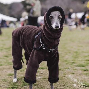 Vêtements pour chiens Vêtements chauds d'hiver Grand coupe-vent à quatre pattes Bedlington Veste à col roulé pour animaux de compagnie pour Greyhound Whibpet Pulls Manteau