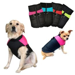 Vêtements de chien Vêtements d'hiver chauds imperméables pour animaux de compagnie rembourrés veste veste manteau à glissière pour petits chiens de grande taille Chihuahua Pug Ropa Para PE Dh4Qg