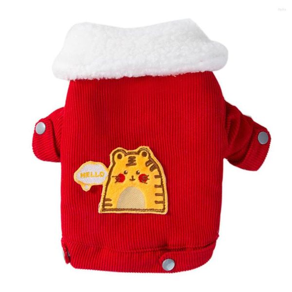 Vêtements pour chiens hiver manteau chaud veste chiot vêtements mignon pull rouge doux vêtements pour animaux de compagnie pour petits chiens chats accessoires