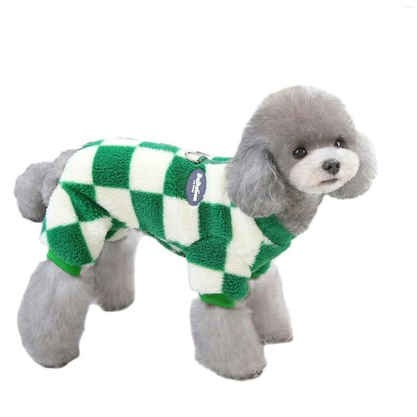 Ropa para perros invierno tibio tibio de vellón de vellón a cuadros ropa de mascotas de cachorro para una pequeña chaqueta mediana s m l xl xxl