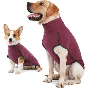 Vêtements pour chiens Pulls d'hiver chauds pour chiens Stretch Fleece Pull Sweat-shirt doux Veste pour chien avec col haut Vêtements pour chiens de taille moyenne 230327