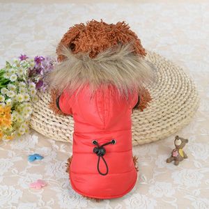 Hondenkleding Winter Winter Warm Down Jacket Pet kleding Puppy Licht Viervoetig Haped Haped Coat Teddy Bear Big Combination Ski Ski Suit 2022