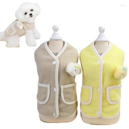Vêtements de chien hiver chaud polaire gilet avec poupée pour petits chiens moyens chats chiot veste chihuahua yorkie vêtements carlin maltais costume pour animaux de compagnie