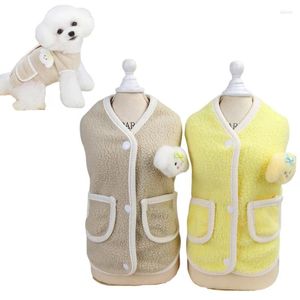 Hondenkleding Winter Warm Fleecevest met pop voor kleine middelgrote honden Katten Puppyjas Chihuahua Yorkie Kleding Mopshond Maltees huisdierkostuum