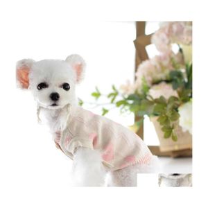 Ropa para perros Ropa de invierno cálida para mascotas Ropa para gatos Cuello alto Perros Chorlito Cárdigan Chaleco Suéter de punto Ropa Cachorro Entrega de la gota Inicio Garde Dh5I1