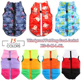 Hondenkleding Winter Warme huisdierkleding voor kleine honden Winddichte jas Gewatteerde kleding voor Yorkie Chihuahua Puppy Kat Outfit Vest 230829