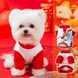 Vêtements pour chiens hiver sweats à capuchon pour animaux de compagnie chinois costume de chat confortable confortable