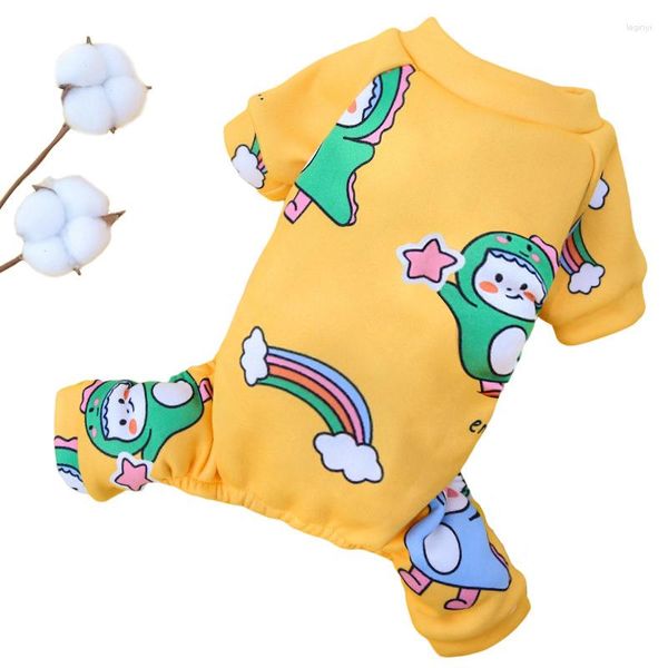 Ropa para perros, mono cálido de invierno para mascotas para perros pequeños y medianos, pijamas para cachorros y gatos, ropa para Chihuahua, bichón, disfraces Kawaii, abrigos Yorkie