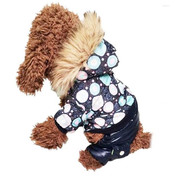 Vêtements de chien hiver chaud épais pour grands petits vêtements pour animaux de compagnie rembourré à capuche combinaison pantalon S-XL arrivée