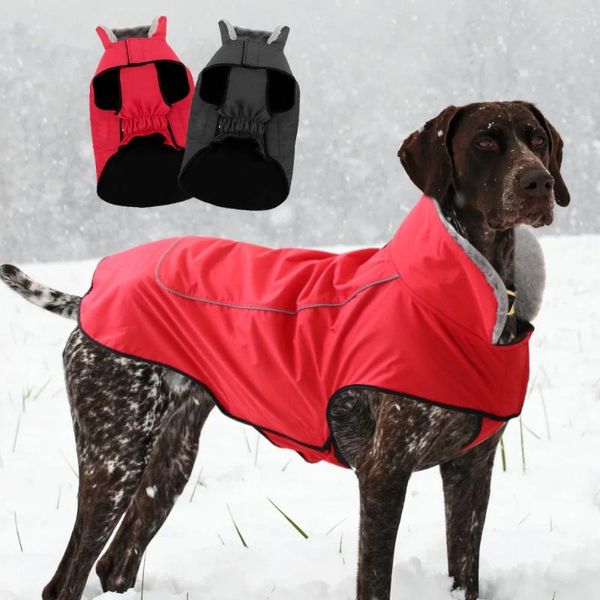 Vêtements pour chiens Veste imperméable d'hiver Chaud Big Vêtements épais Manteau réfléchissant pour animaux de compagnie Vêtements pour chiens de taille moyenne Pitbull réglable